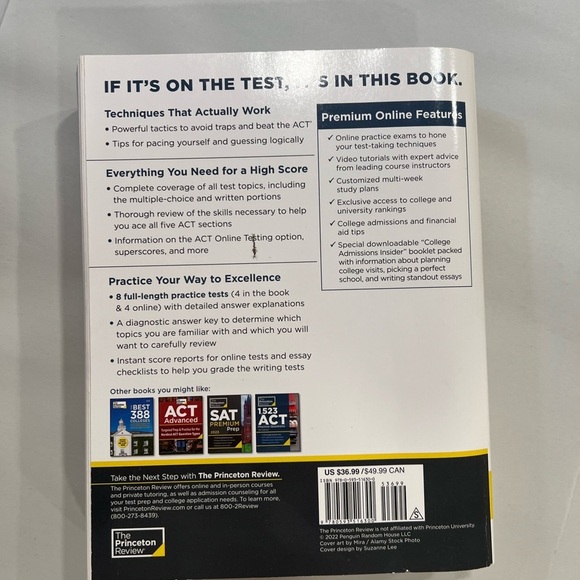 3$25🎈ACT Premium Prep 2003 The Princeton Review 8 practice tests + review - Picture 3 of 4